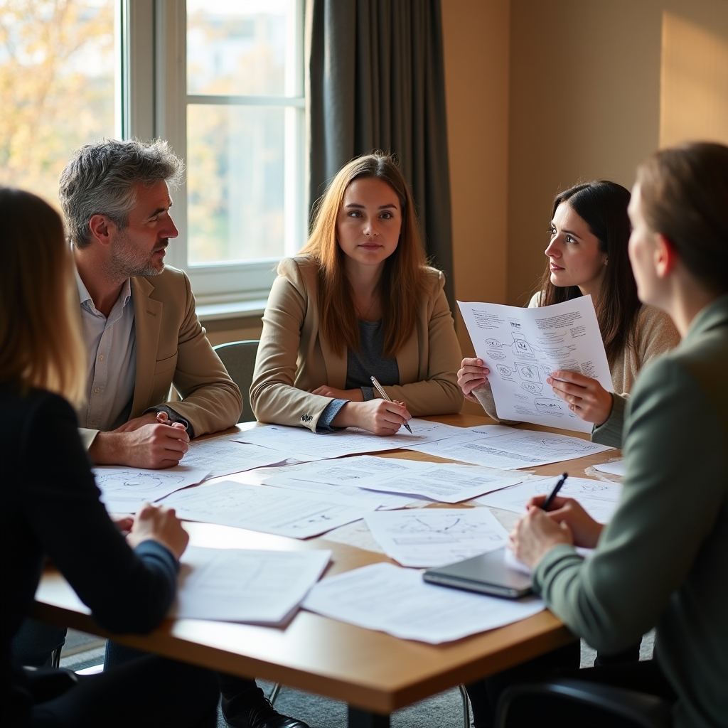 Účastníci workshopu pracujú s mentálnymi modelmi